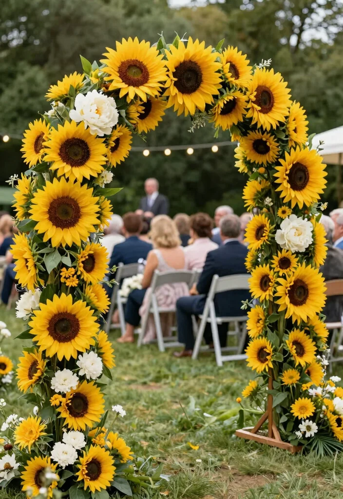 16 Round Wedding Arch Ideas That Feel Modern & Elegant 40 16 Round Wedding Arch Ideas That Feel Modern & Elegant - 10. Statement Florals 1