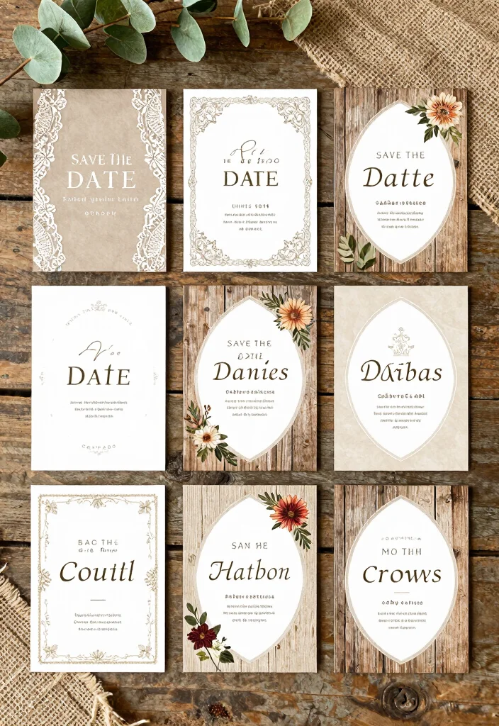 16 Save the Date Cards Wedding Ideas Guests Will Love - 11. Event-Themed Cards: Set the Vibe 1