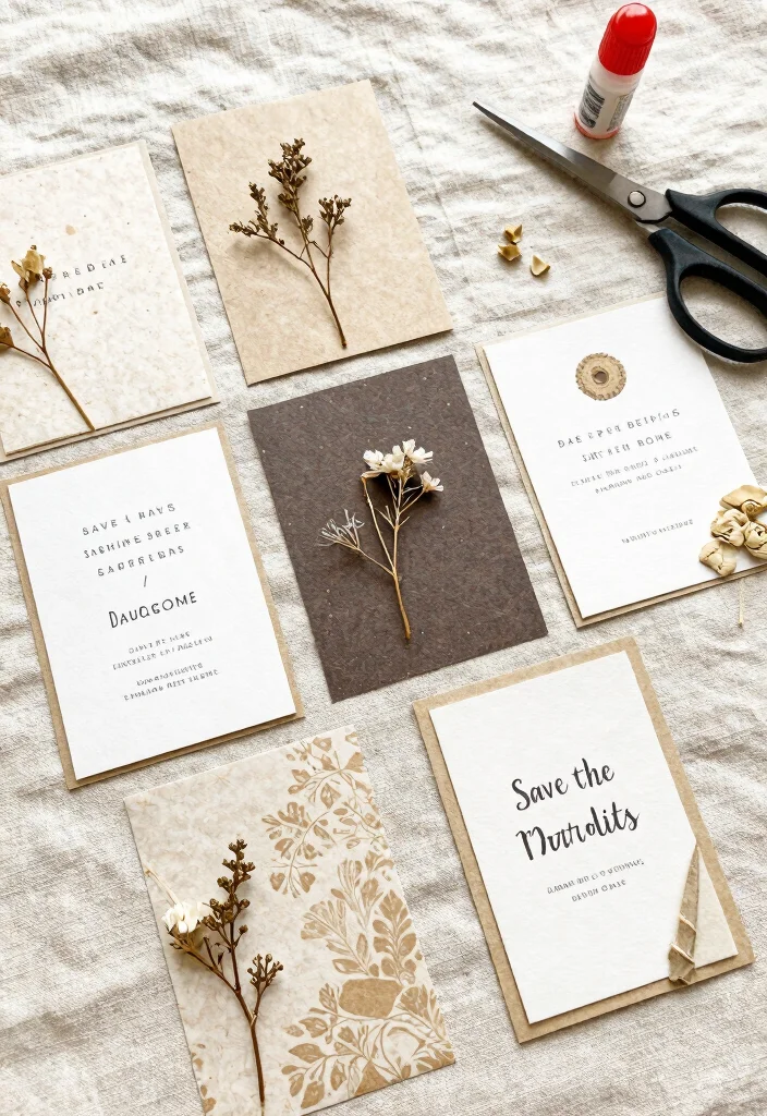 16 Save the Date Cards Wedding Ideas Guests Will Love - 2. Recycled Materials: Vintage Charm 1