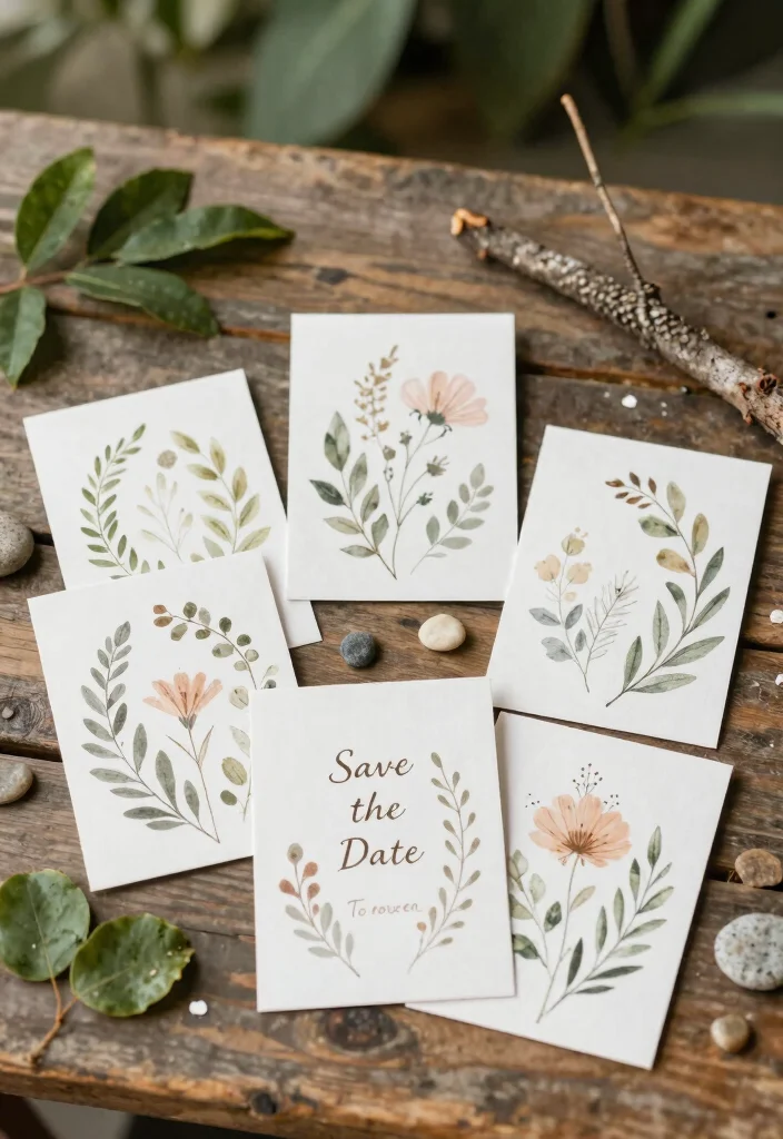 16 Save the Date Cards Wedding Ideas Guests Will Love - 5. Nature-Inspired Designs: Celebrate the Outdoors 1