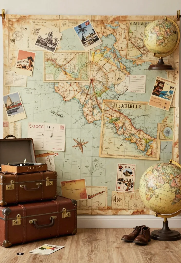 16 Traditional Wedding Backdrop Ideas With Cultural Beauty 64 16 Traditional Wedding Backdrop Ideas With Cultural Beauty - 14. Vintage Travel Theme 1