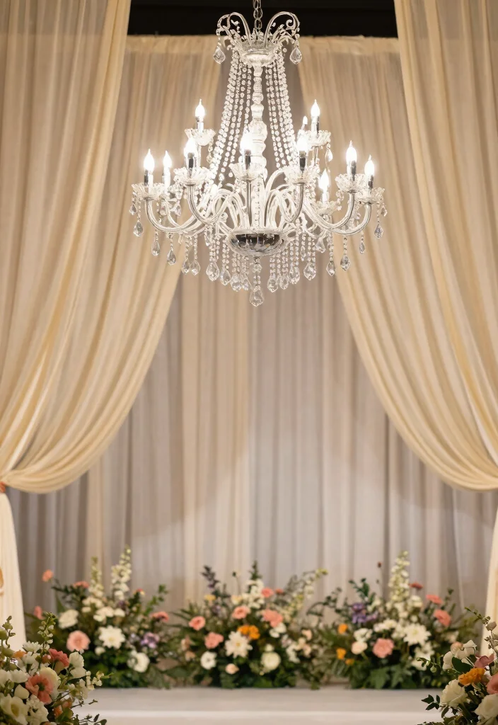 16 Traditional Wedding Backdrop Ideas With Cultural Beauty 65 16 Traditional Wedding Backdrop Ideas With Cultural Beauty - 15. Elegant Crystal Chandelier 1