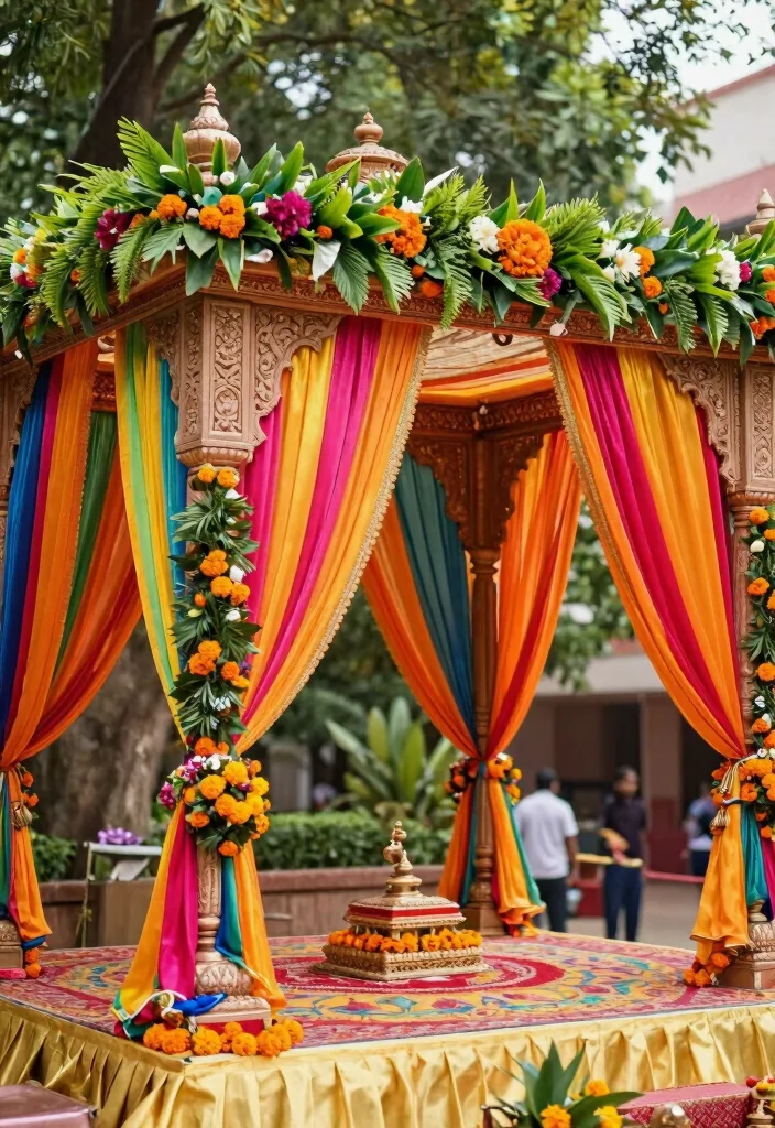 16 Traditional Wedding Backdrop Ideas With Cultural Beauty 14 16 Traditional Wedding Backdrop Ideas With Cultural Beauty - 4. Indian Mandap 1