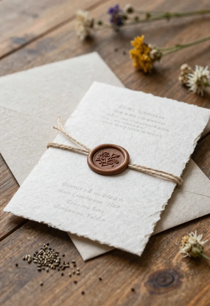 16 Wedding Invitations Luxury Ideas With High End Style - 1. Sustainable Handmade Paper Invitations 1