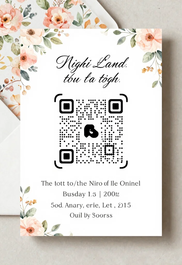 16 Wedding Invitations Luxury Ideas With High End Style - 13. Incorporating QR Codes for Modern Touch 1