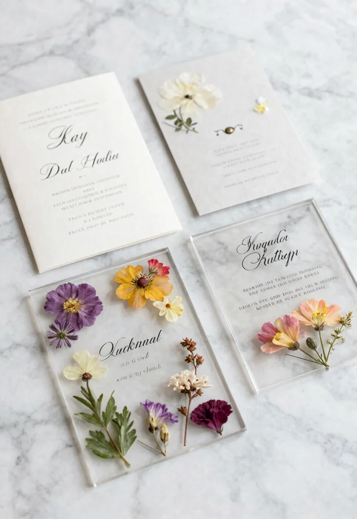 16 Wedding Invitations Luxury Ideas With High End Style - 6. Acrylic Invitations: A Modern Twist 1