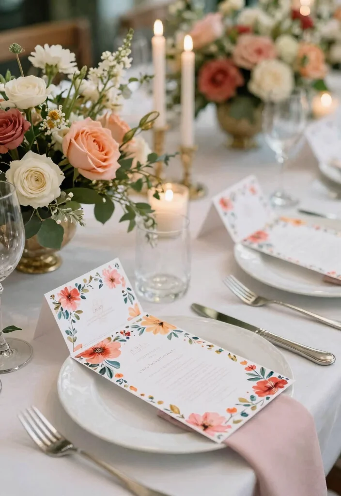 16 Wedding Table Cards Ideas That Look Elegant 51 16 Wedding Table Cards Ideas That Look Elegant - 11. Floral Paper Table Cards 1