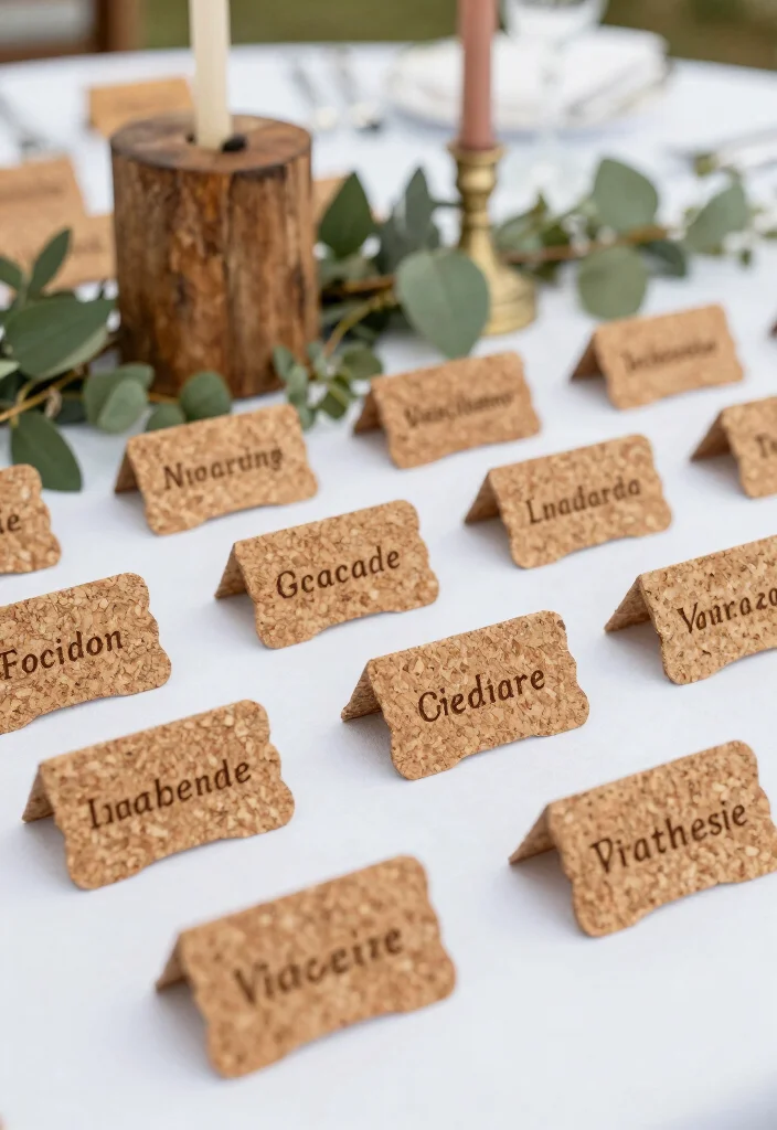 16 Wedding Table Cards Ideas That Look Elegant 52 16 Wedding Table Cards Ideas That Look Elegant - 12. Eco-Friendly Cork Table Cards 1