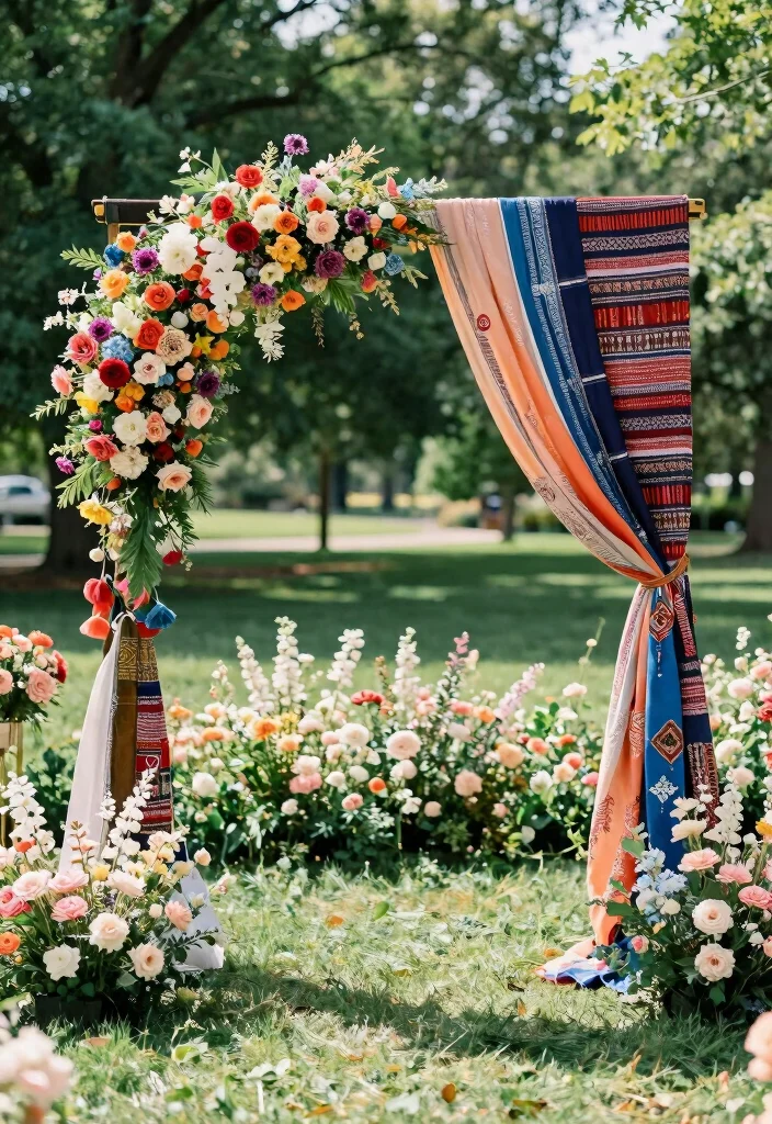 17 Colorful Wedding Arch Ideas That Pop Beautifully 41 17 Colorful Wedding Arch Ideas That Pop Beautifully - 11. Fusion of Cultures 1