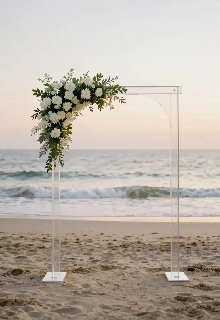 17 Colorful Wedding Arch Ideas That Pop Beautifully 52 17 Colorful Wedding Arch Ideas That Pop Beautifully - 12. Minimalist Chic 1