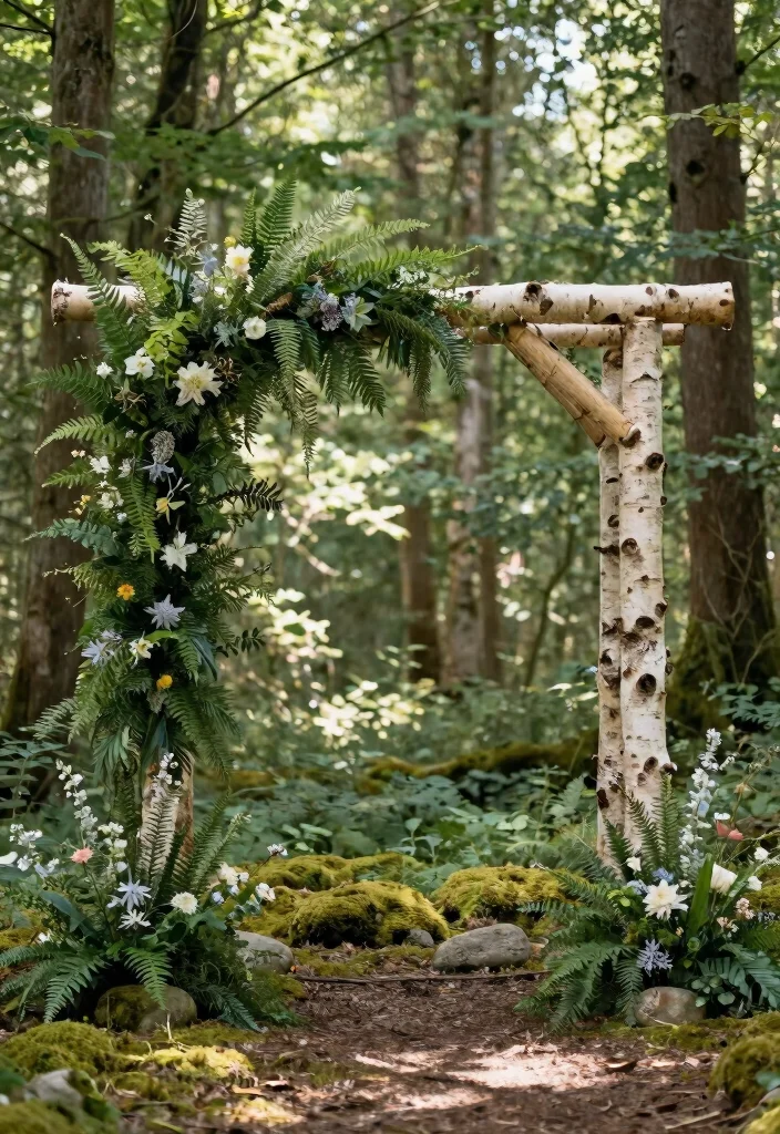 17 Colorful Wedding Arch Ideas That Pop Beautifully 56 17 Colorful Wedding Arch Ideas That Pop Beautifully - 16. Nature-Inspired Arch 1