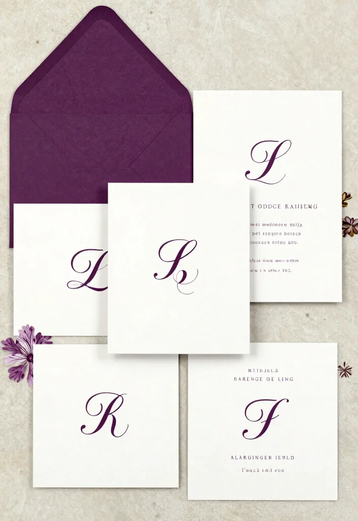 17 Purple Wedding Invitations Elegant Ideas That Shine 54 17 Purple Wedding Invitations Elegant Ideas That Shine - 14. Classic Monograms 1