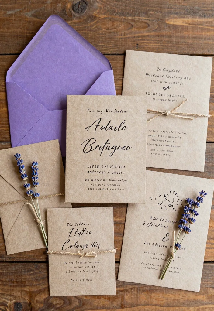 17 Purple Wedding Invitations Elegant Ideas That Shine 17 17 Purple Wedding Invitations Elegant Ideas That Shine - 7. Rustic Charm 1