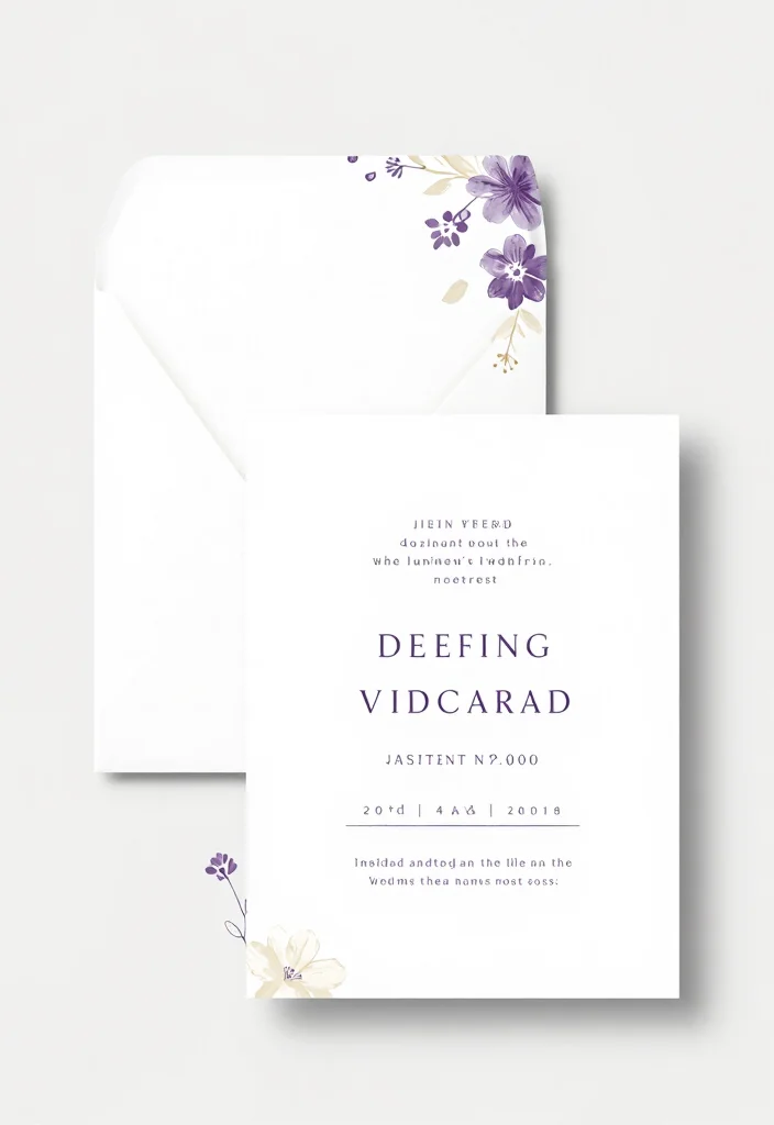 17 Purple Wedding Invitations Elegant Ideas That Shine 18 17 Purple Wedding Invitations Elegant Ideas That Shine - 8. Minimalist Approach 1