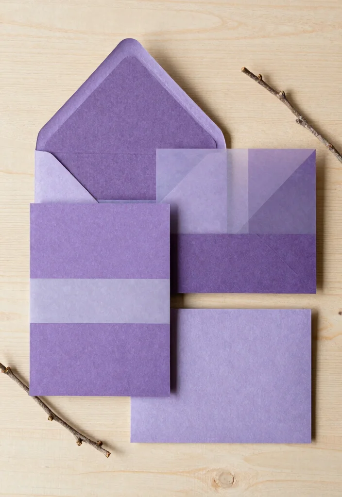 17 Purple Wedding Invitations Elegant Ideas That Shine 29 17 Purple Wedding Invitations Elegant Ideas That Shine - 9. Layered Designs 1