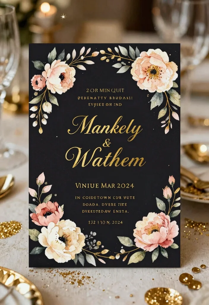 17 Watercolor Floral Wedding Invitations Ideas With Soft Beauty - 14. Luxe Floral Invitation 1