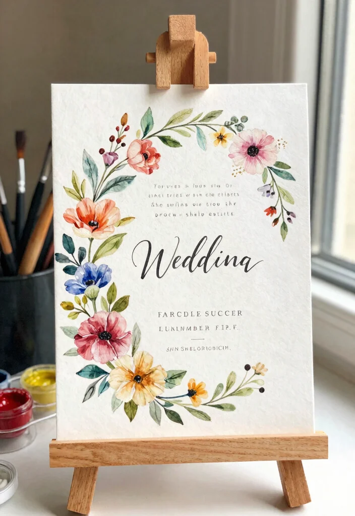 17 Watercolor Floral Wedding Invitations Ideas With Soft Beauty - 15. Artistic Hand-painted Floral Invitation 1
