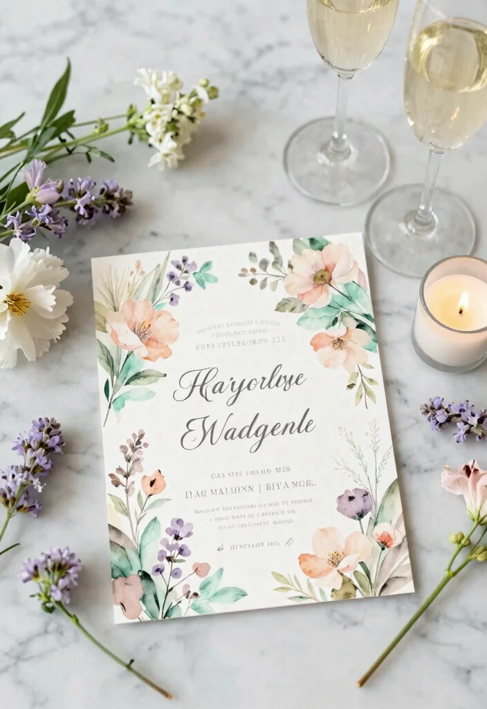 17 Watercolor Floral Wedding Invitations Ideas With Soft Beauty - 2. Soft Pastel Garden Invitation 1