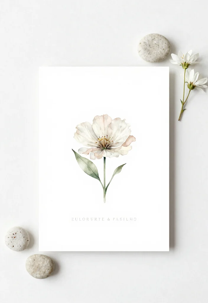 17 Watercolor Floral Wedding Invitations Ideas With Soft Beauty - 8. Minimalist Floral Invitation 1