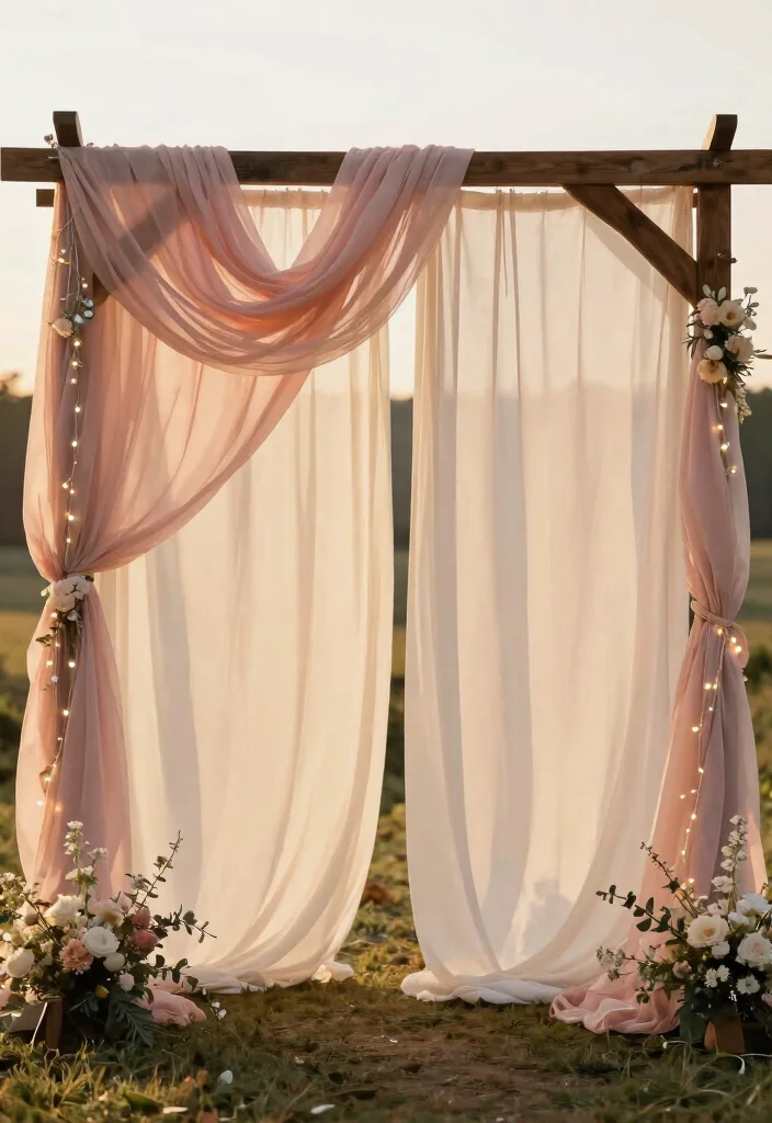 17 Wedding Photo Backdrop 2026 Trending Ideas That Capture Perfect Moments 25 17 Wedding Photo Backdrop 2026 Trending Ideas That Capture Perfect Moments - 5. Vintage Fabric Drapes 1