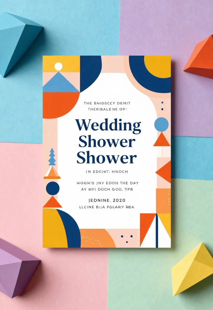 17 Wedding Shower Invitations Ideas That Feel Sweet & Chic 52 17 Wedding Shower Invitations Ideas That Feel Sweet & Chic - 12. Geometric Patterns 1