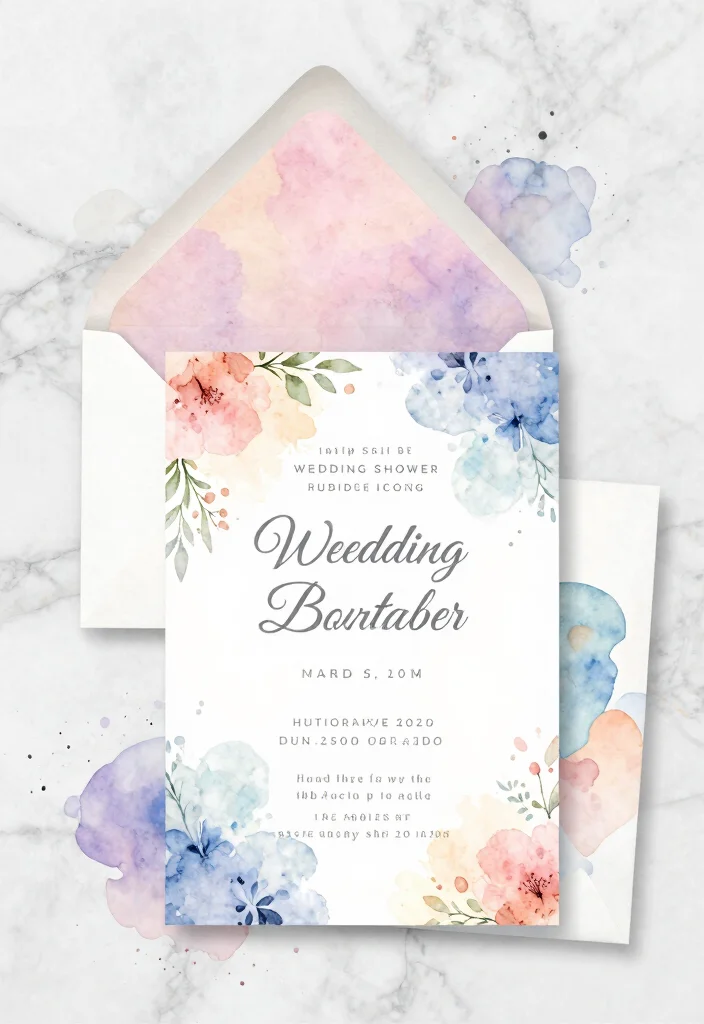 17 Wedding Shower Invitations Ideas That Feel Sweet & Chic 13 17 Wedding Shower Invitations Ideas That Feel Sweet & Chic - 3. Whimsical Watercolors 1