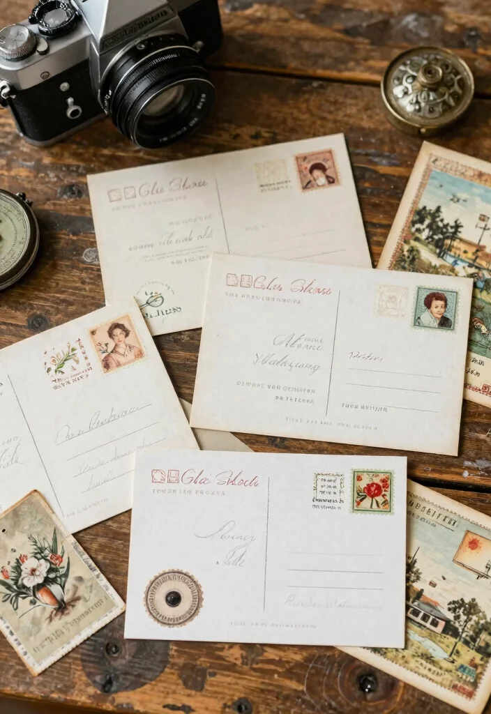 17 Wedding Shower Invitations Ideas That Feel Sweet & Chic 47 17 Wedding Shower Invitations Ideas That Feel Sweet & Chic - 7. Vintage Postcard Style 1