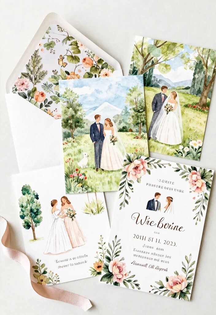 17 Wedding Shower Invitations Ideas That Feel Sweet & Chic 49 17 Wedding Shower Invitations Ideas That Feel Sweet & Chic - 9. Personalized Illustrations 1