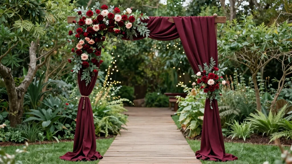 18 Burgundy Wedding Arch Ideas With Rich Romantic Vibes