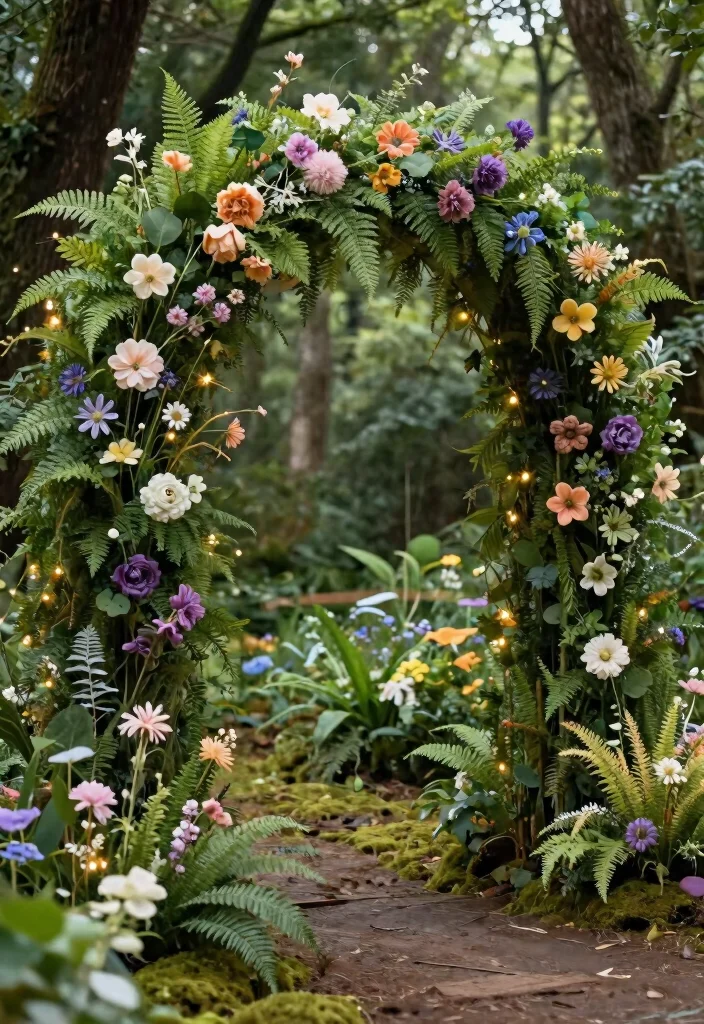18 Flower Arch Wedding 2026 Trending Ideas With Dreamy Romantic Blooms - 17. Enchanted Forest Theme 1