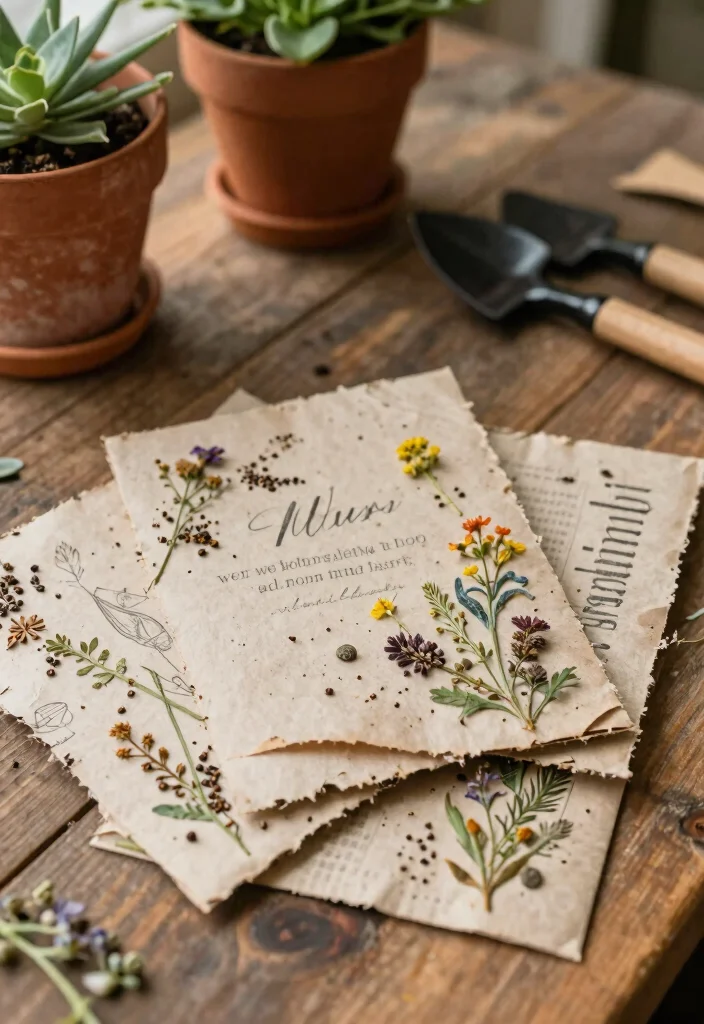 18 Newspaper Wedding Invitations Ideas With Vintage Flair - 17. Recycled Newspaper Seeds Invitations 1