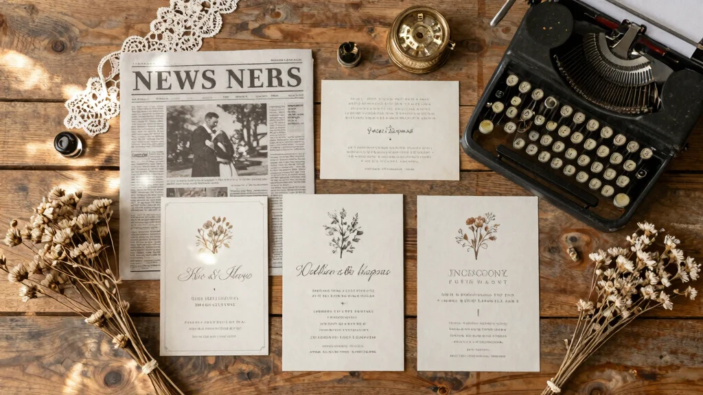 18 Newspaper Wedding Invitations Ideas With Vintage Flair