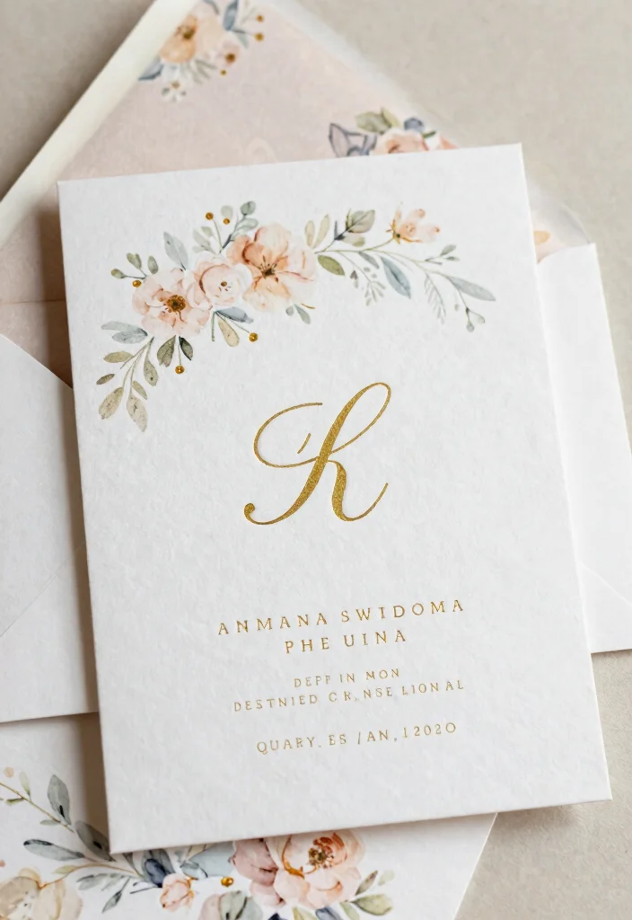 18 Romantic Wedding Invitations Ideas With Soft Elegance - 12. Elegant Monograms 1