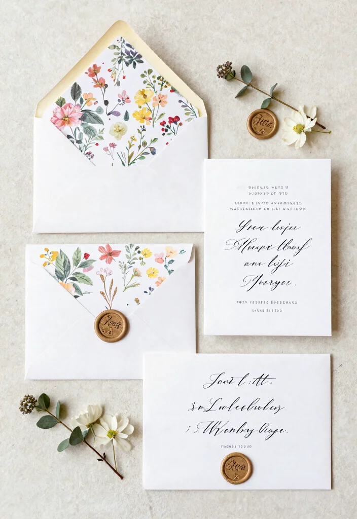18 Romantic Wedding Invitations Ideas With Soft Elegance - 18. Elegant Envelope Designs 1