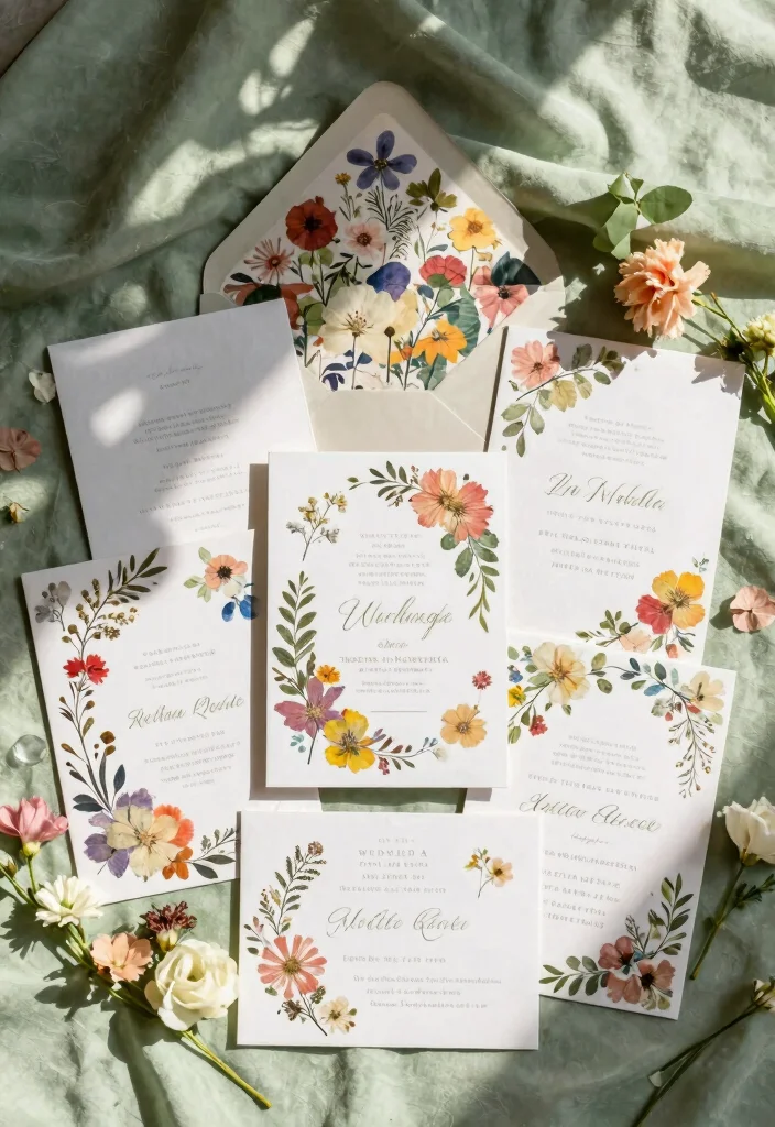 18 Romantic Wedding Invitations Ideas With Soft Elegance - 2. Floral Embellishments 1