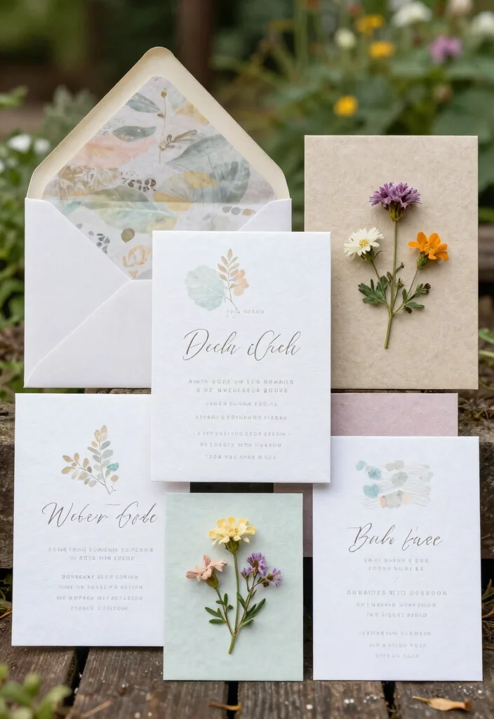 18 Romantic Wedding Invitations Ideas With Soft Elegance - 5. Eco-Chic Designs 1