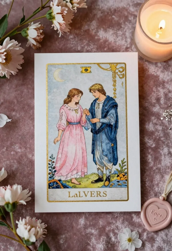 18 Tarot Wedding Invitations Ideas With Mystical Vibes - 1. The Lovers Card Invitation 1
