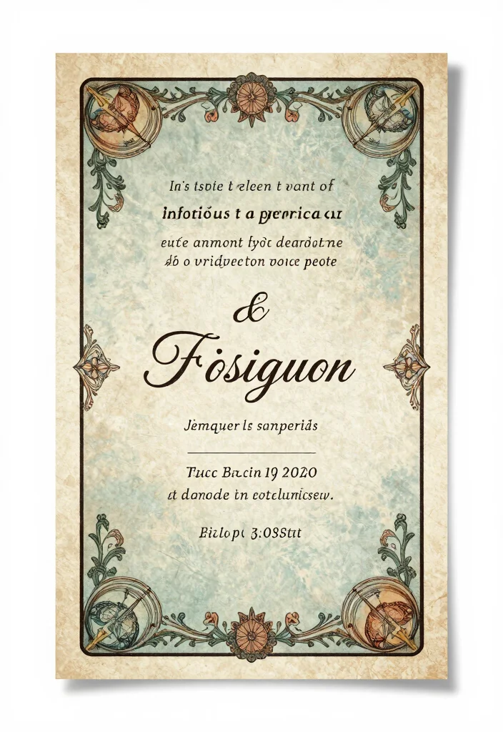 18 Tarot Wedding Invitations Ideas With Mystical Vibes - 8. Vintage Tarot Charm 1