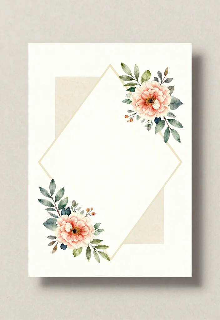 18 Vintage Wedding Cards Ideas With Timeless Charm 45 18 Vintage Wedding Cards Ideas With Timeless Charm - 15. Elegant Geometric Shapes 1