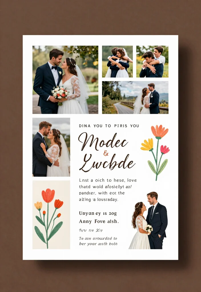 18 Vintage Wedding Cards Ideas With Timeless Charm 57 18 Vintage Wedding Cards Ideas With Timeless Charm - 17. Collage Style Invitations 1