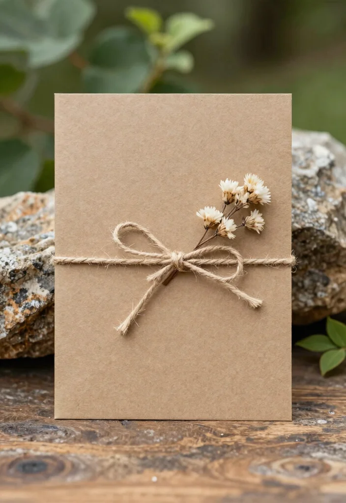 18 Vintage Wedding Cards Ideas With Timeless Charm 13 18 Vintage Wedding Cards Ideas With Timeless Charm - 3. Rustic Kraft Paper Elegance 1