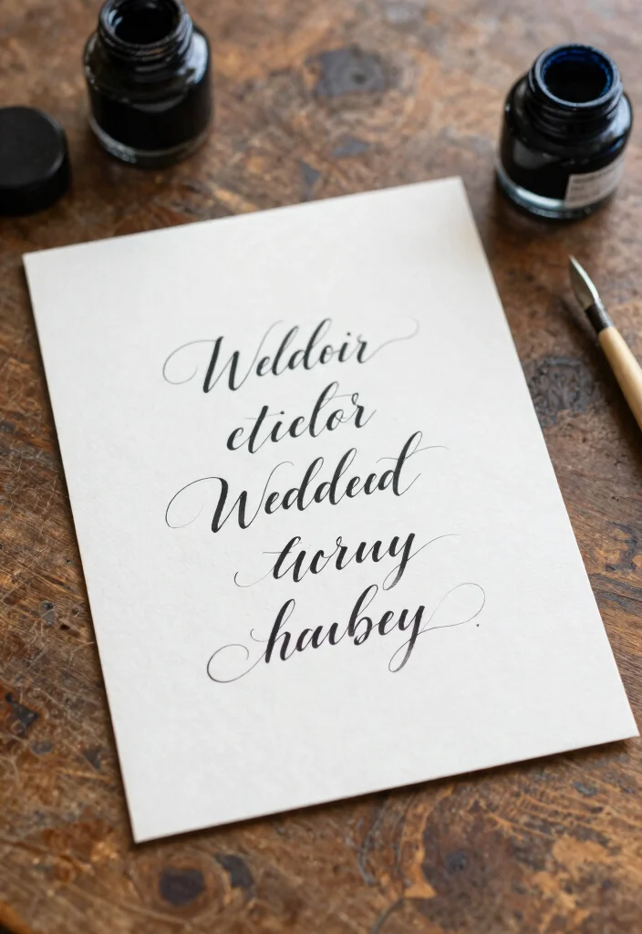 18 Vintage Wedding Cards Ideas With Timeless Charm 16 18 Vintage Wedding Cards Ideas With Timeless Charm - 6. Elegant Calligraphy Designs 1