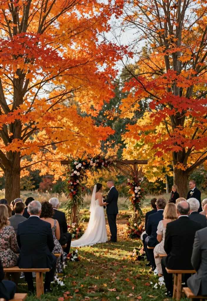 18 Wedding Backdrop Outdoor Ideas With Natural Romance - 15. Seasonal Splendor 1
