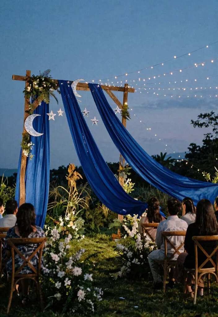 18 Wedding Backdrop Outdoor Ideas With Natural Romance - 17. Celestial Inspired 1