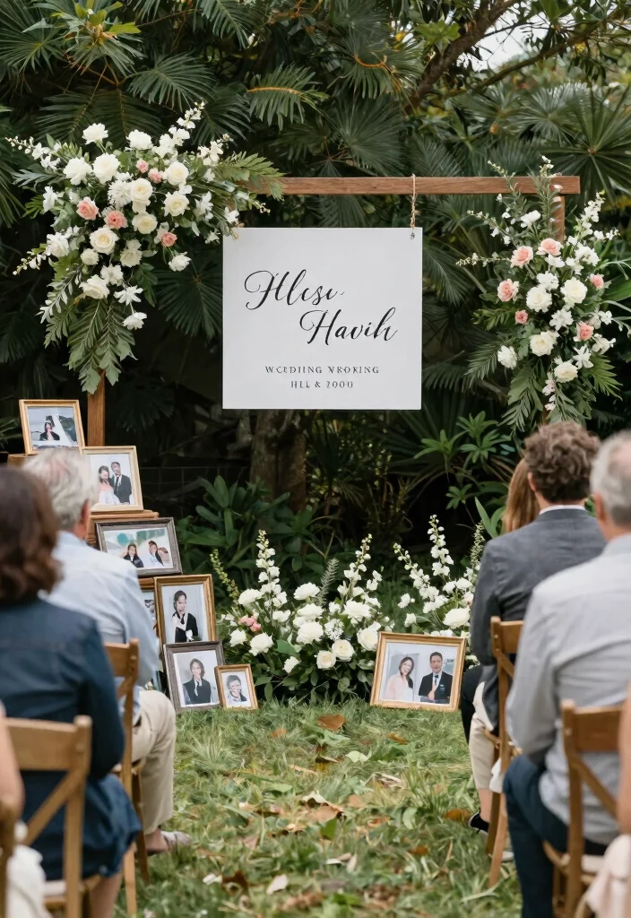 18 Wedding Backdrop Outdoor Ideas With Natural Romance - 18. Personalized Touches 1