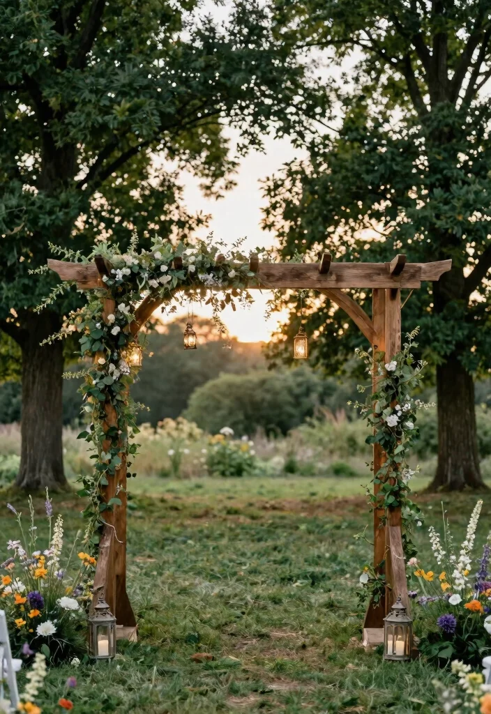 18 Wedding Backdrop Outdoor Ideas With Natural Romance - 2. Rustic Wood Charm 1