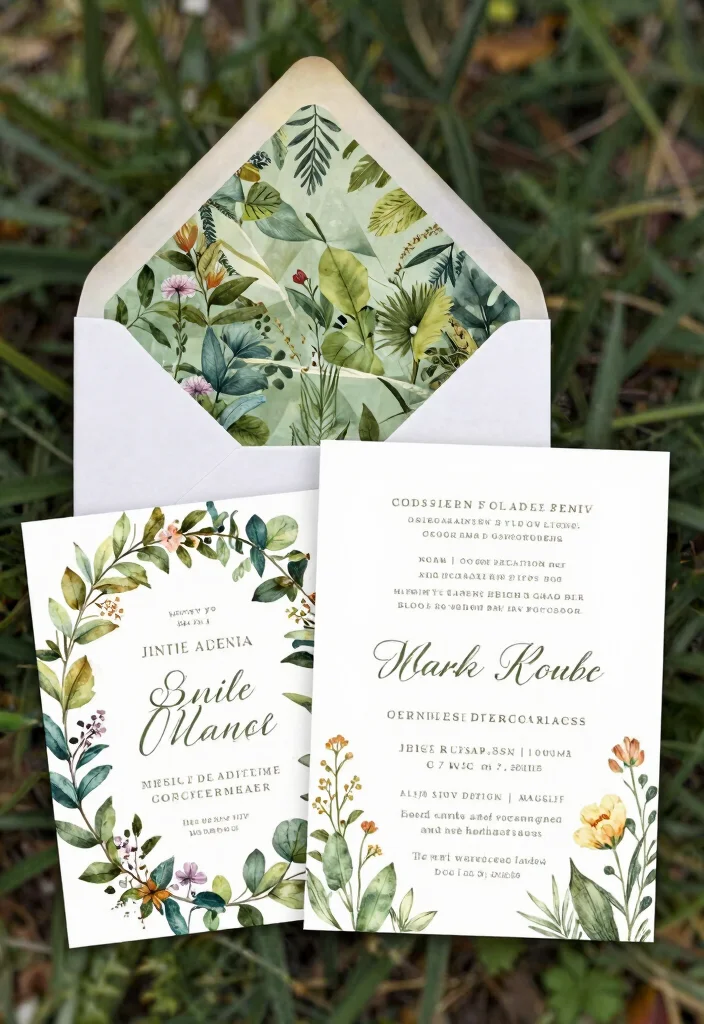 12 Botanical Wedding Invitations That Print Clear Not Blurry 60 12 Botanical Wedding Invitations That Print Clear Not Blurry - 10. Custom Illustration Invitations 1