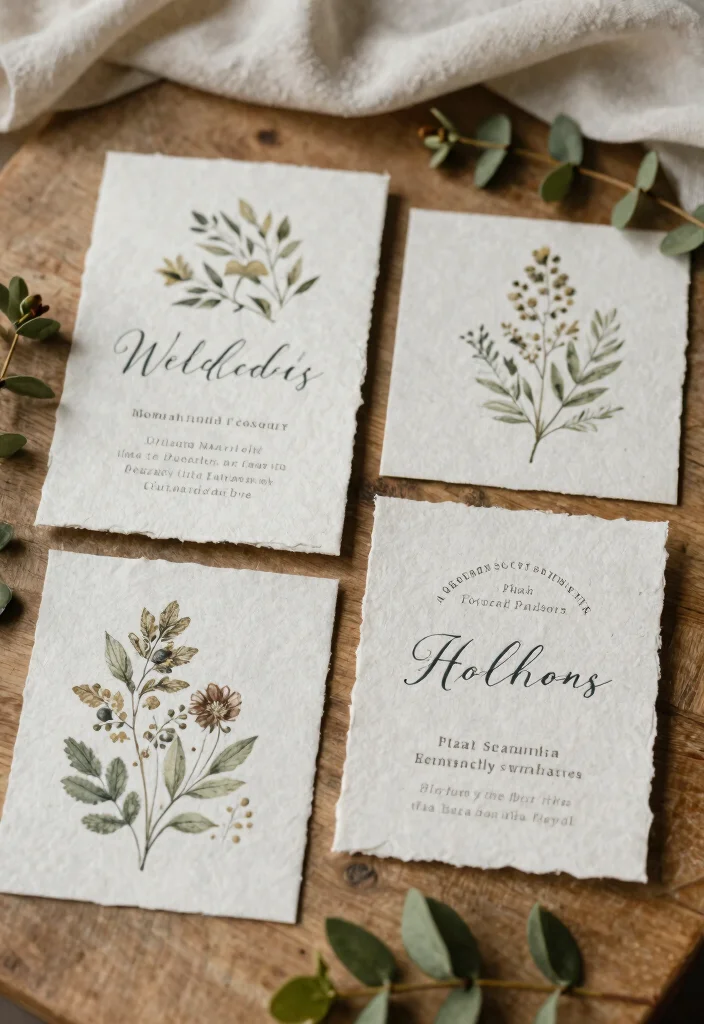 12 Botanical Wedding Invitations That Print Clear Not Blurry 61 12 Botanical Wedding Invitations That Print Clear Not Blurry - 11. Textured Eco-Friendly Papers 1