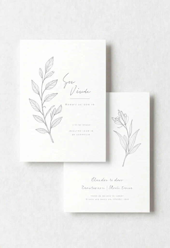 12 Botanical Wedding Invitations That Print Clear Not Blurry 23 12 Botanical Wedding Invitations That Print Clear Not Blurry - 3. Minimalist Botanical Designs 1