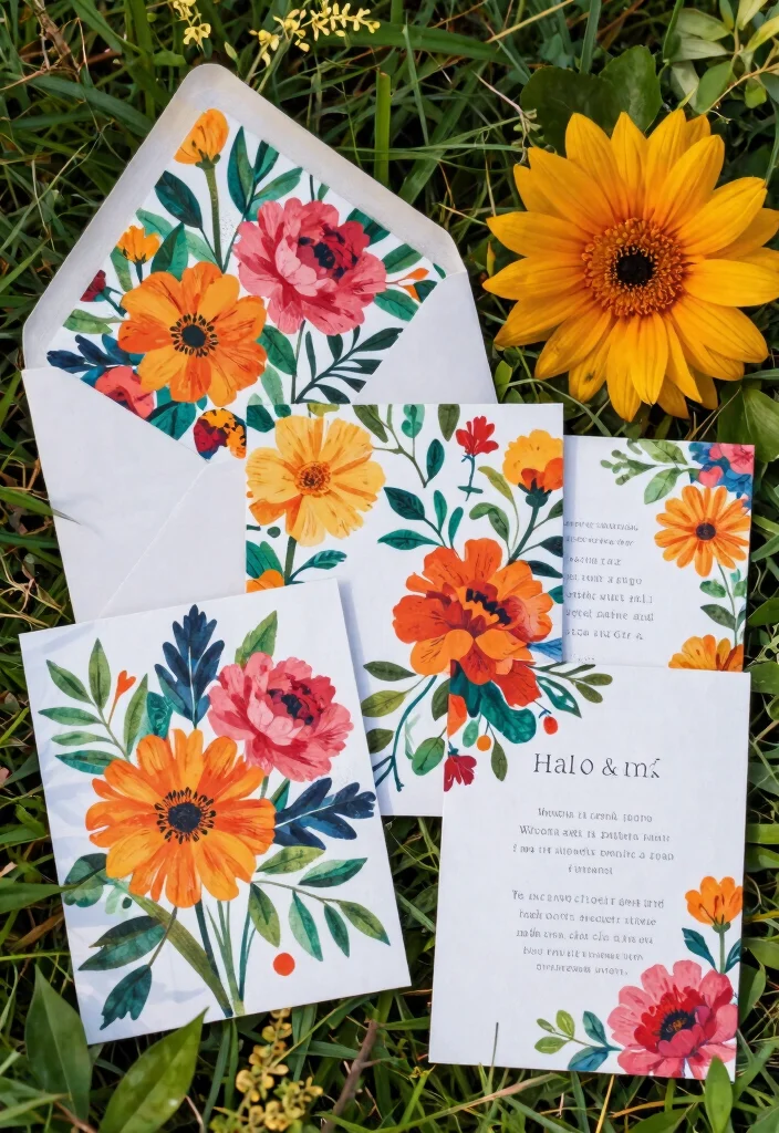 12 Botanical Wedding Invitations That Print Clear Not Blurry 34 12 Botanical Wedding Invitations That Print Clear Not Blurry - 4. Bold and Colorful Blooms 1